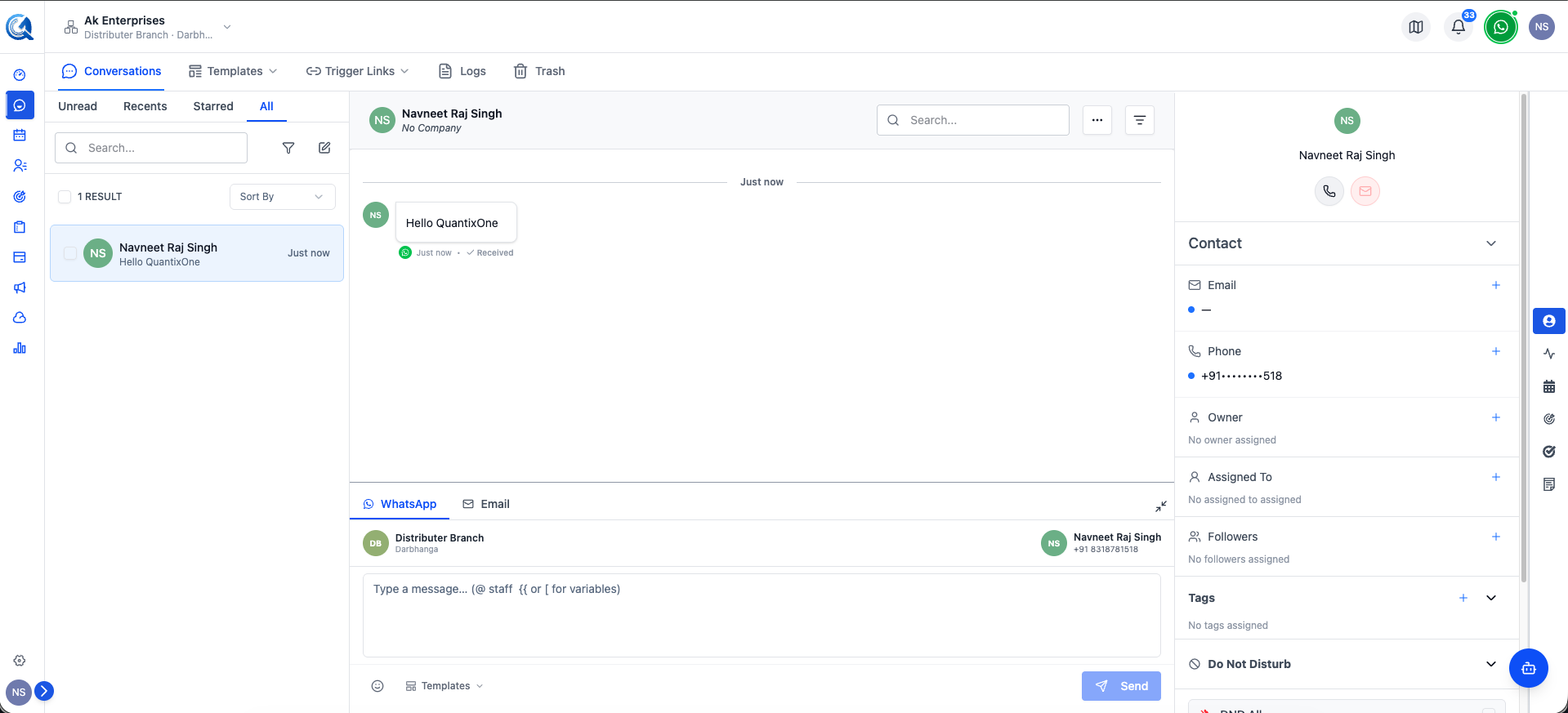 Inbox conversation view