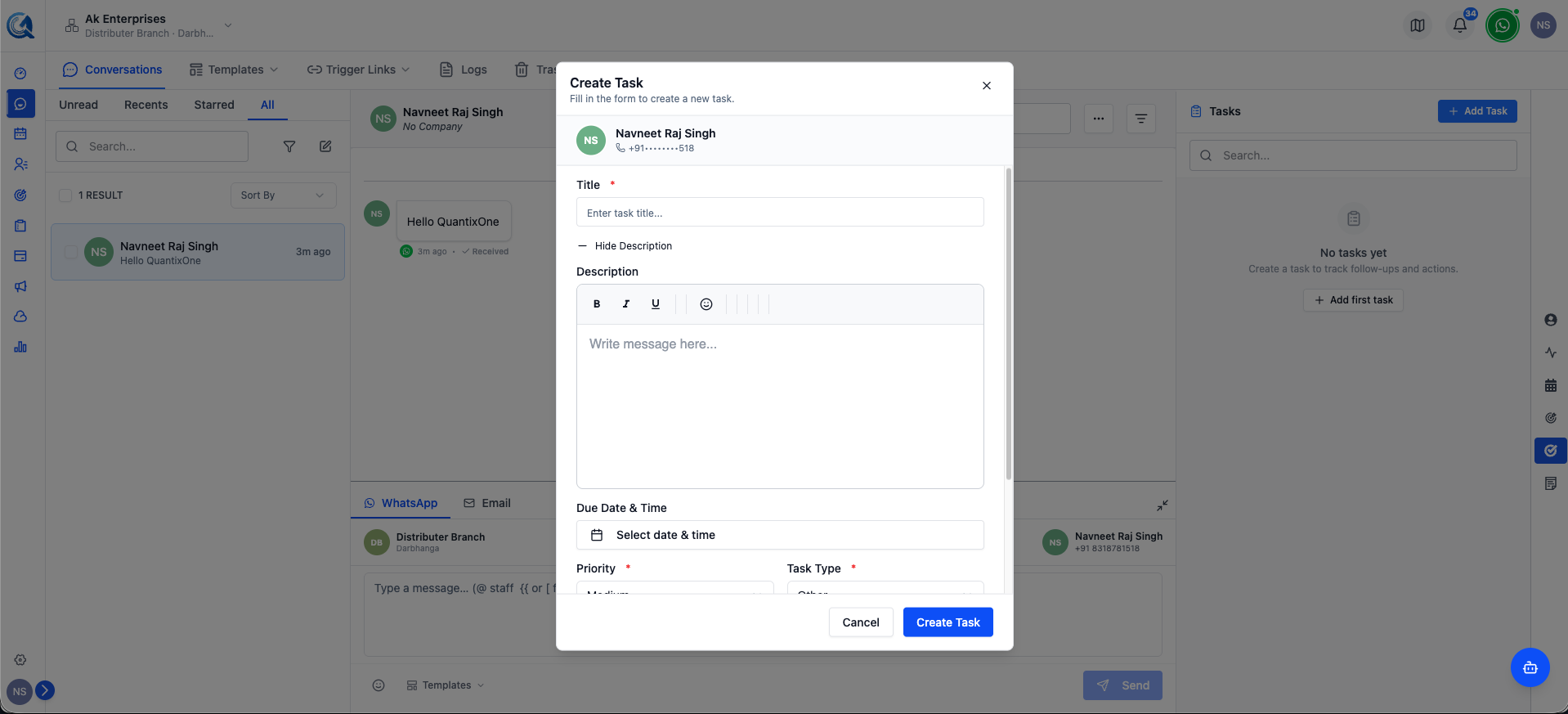 Conversation Tasks