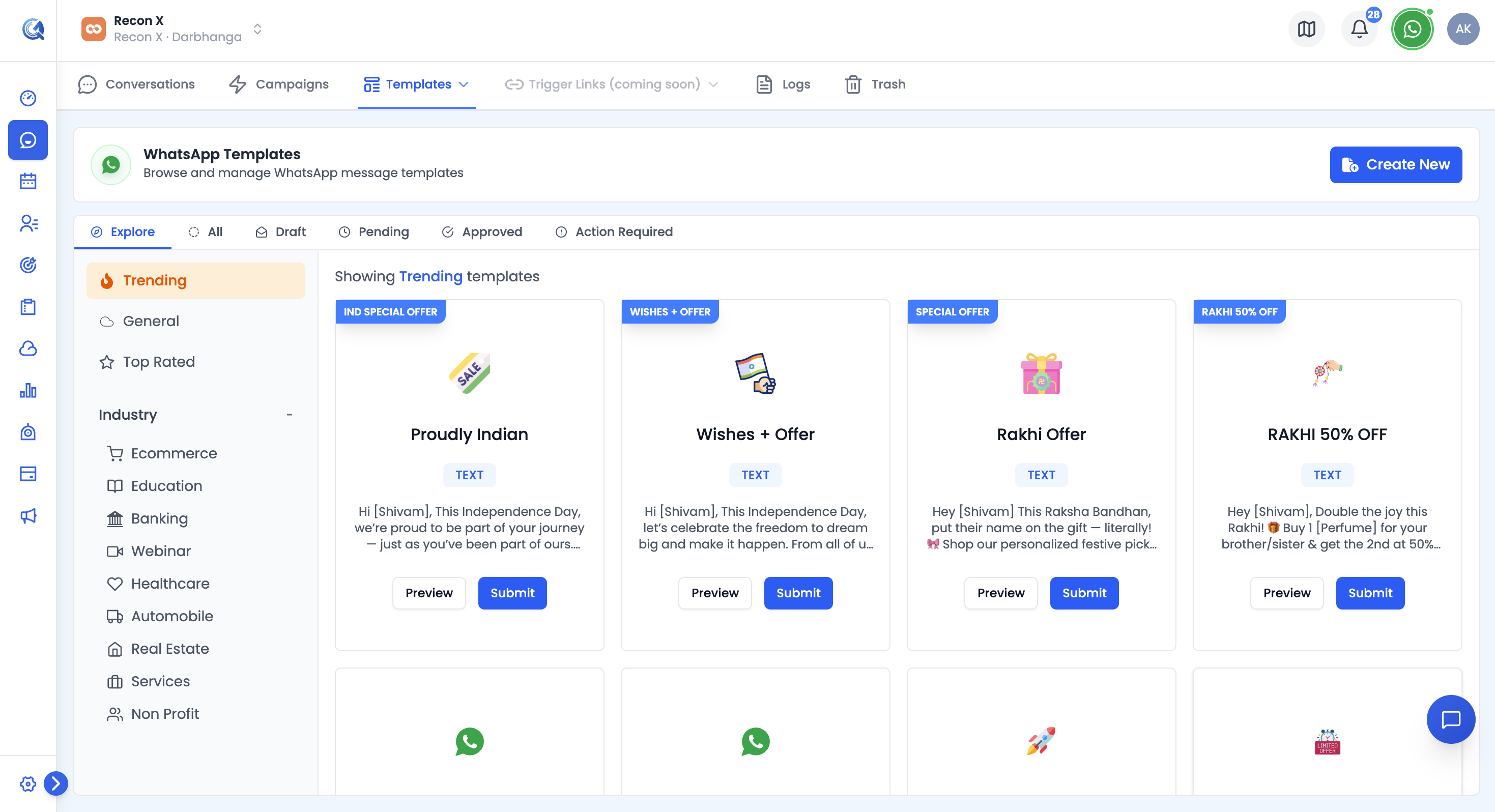 WhatsApp Templates Library