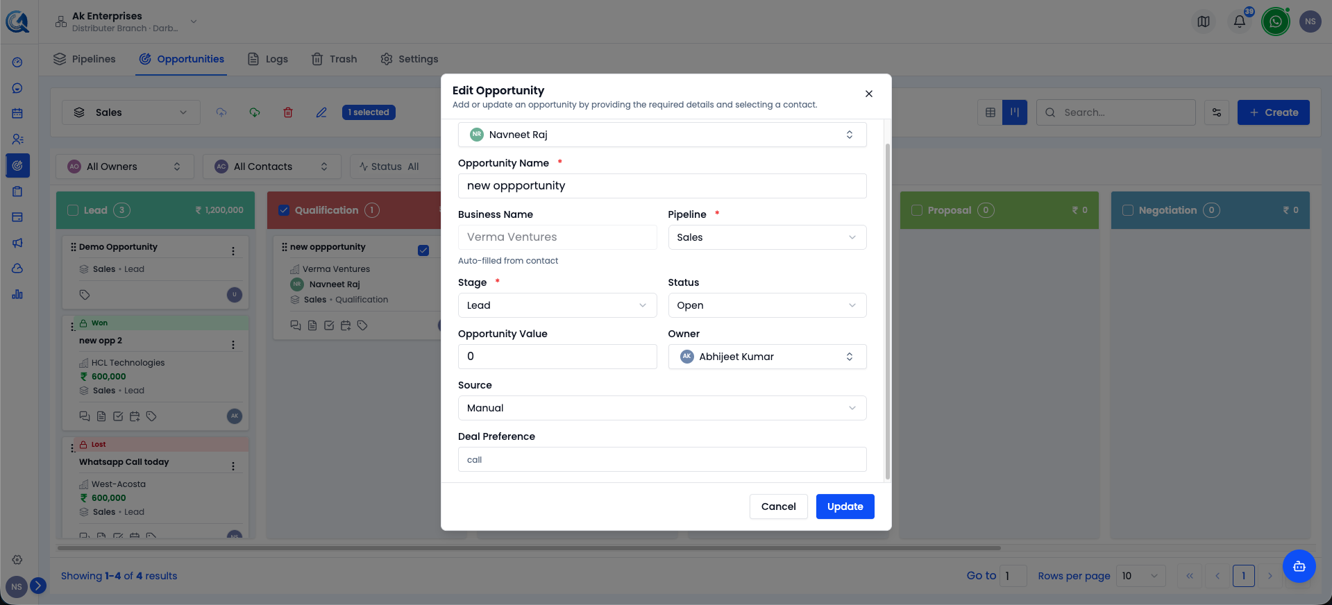 Editing Custom Fields