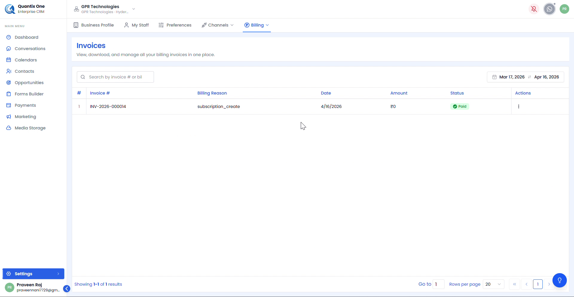 Billing – Add-ons