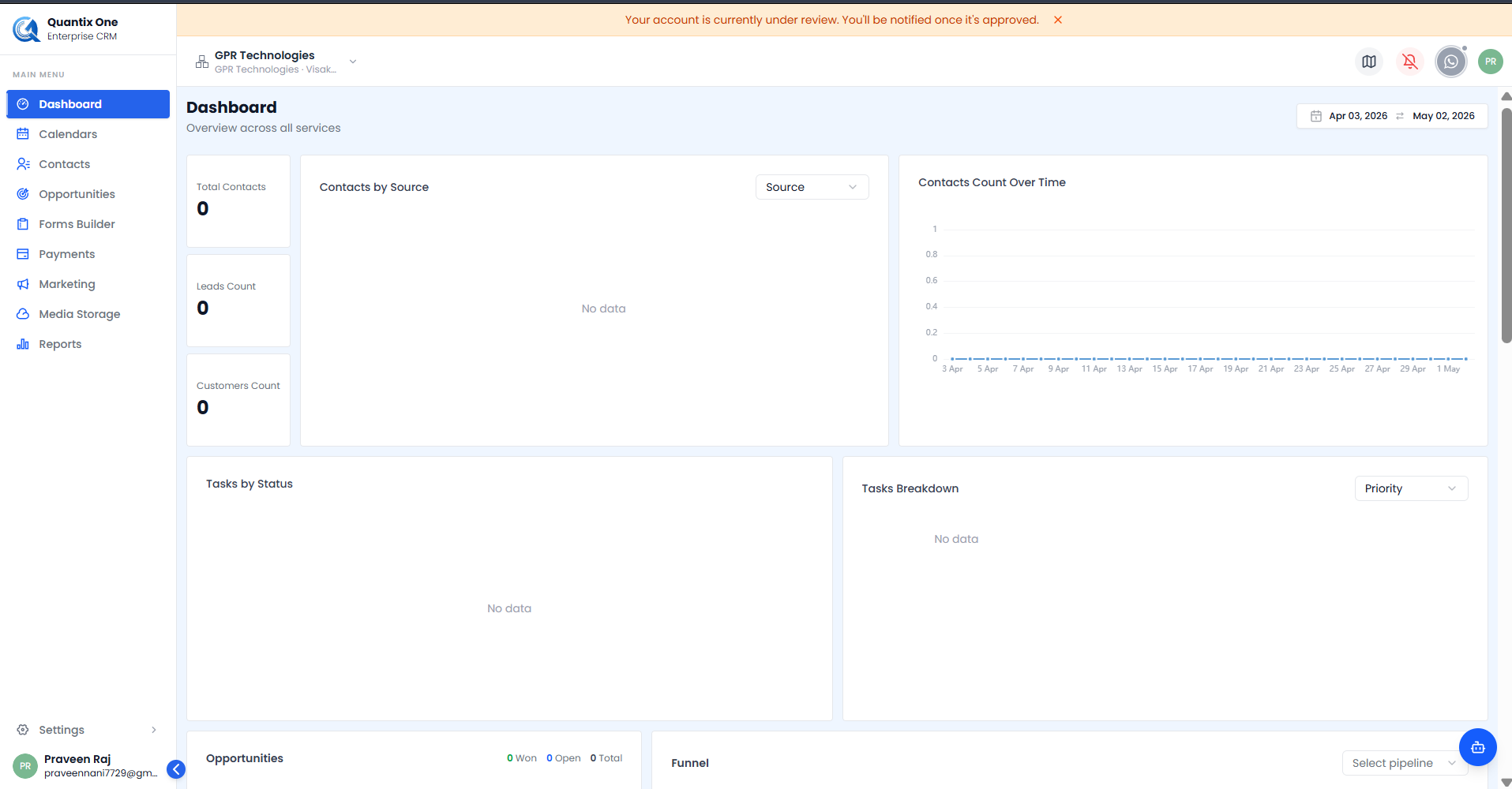Sidebar without Conversations before account approval