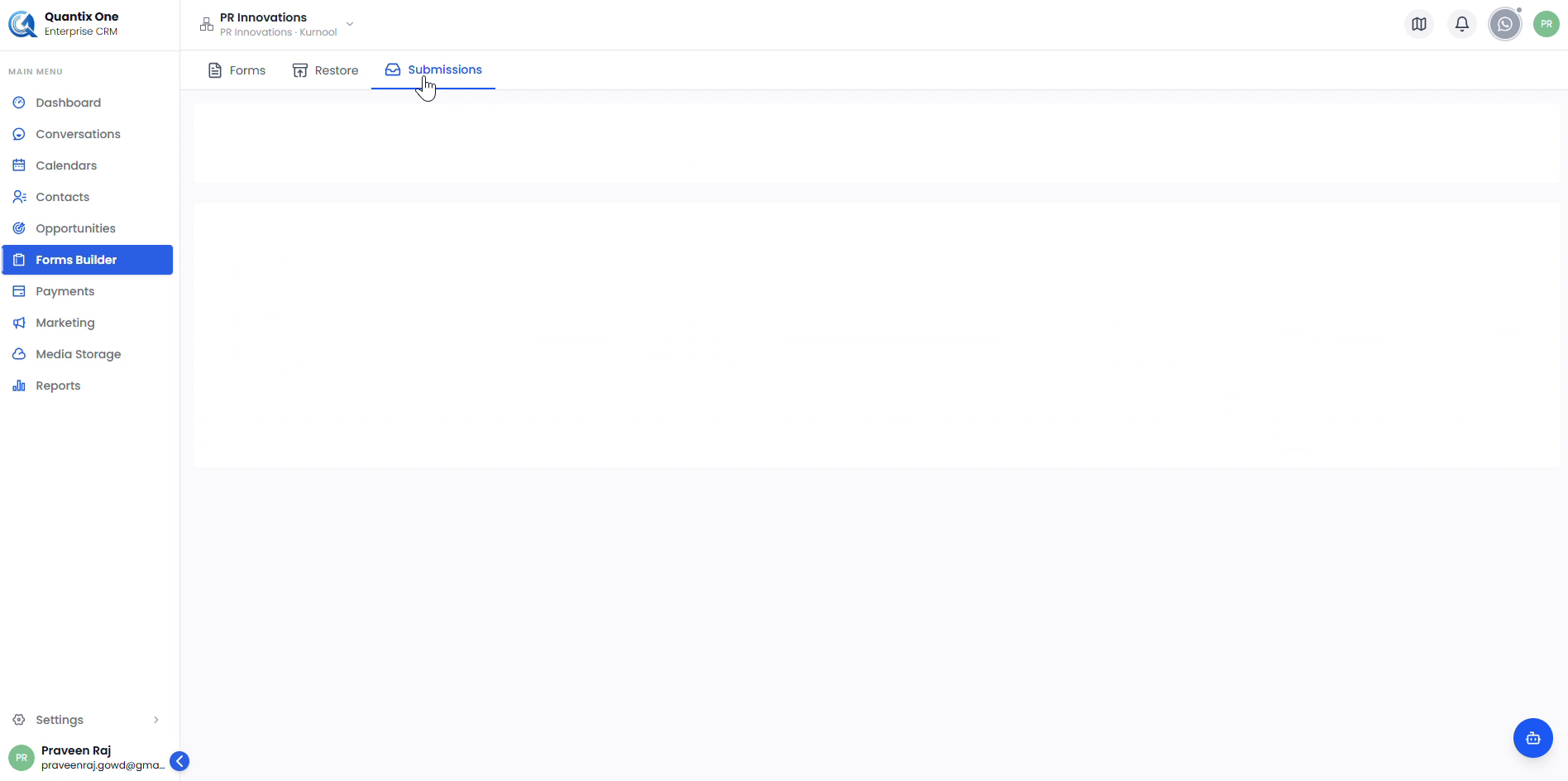 Restore tab with deleted form