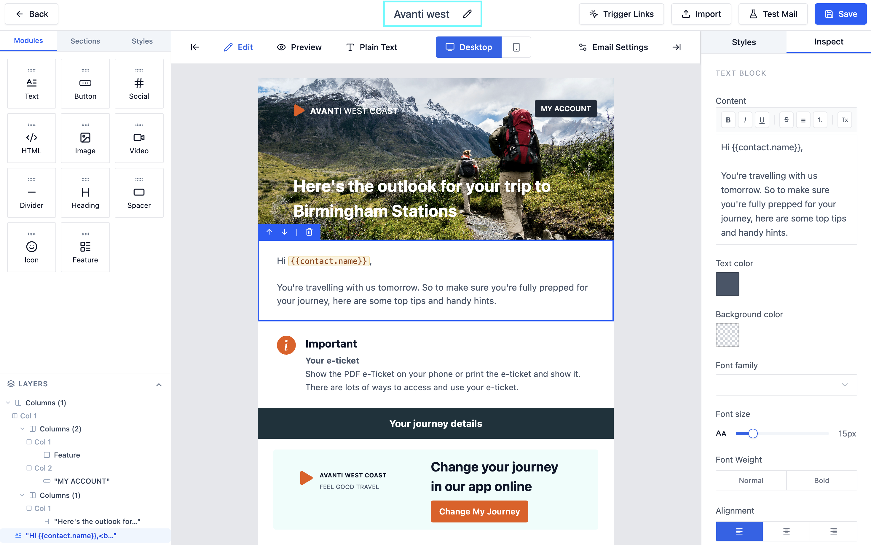 Template name input dialog