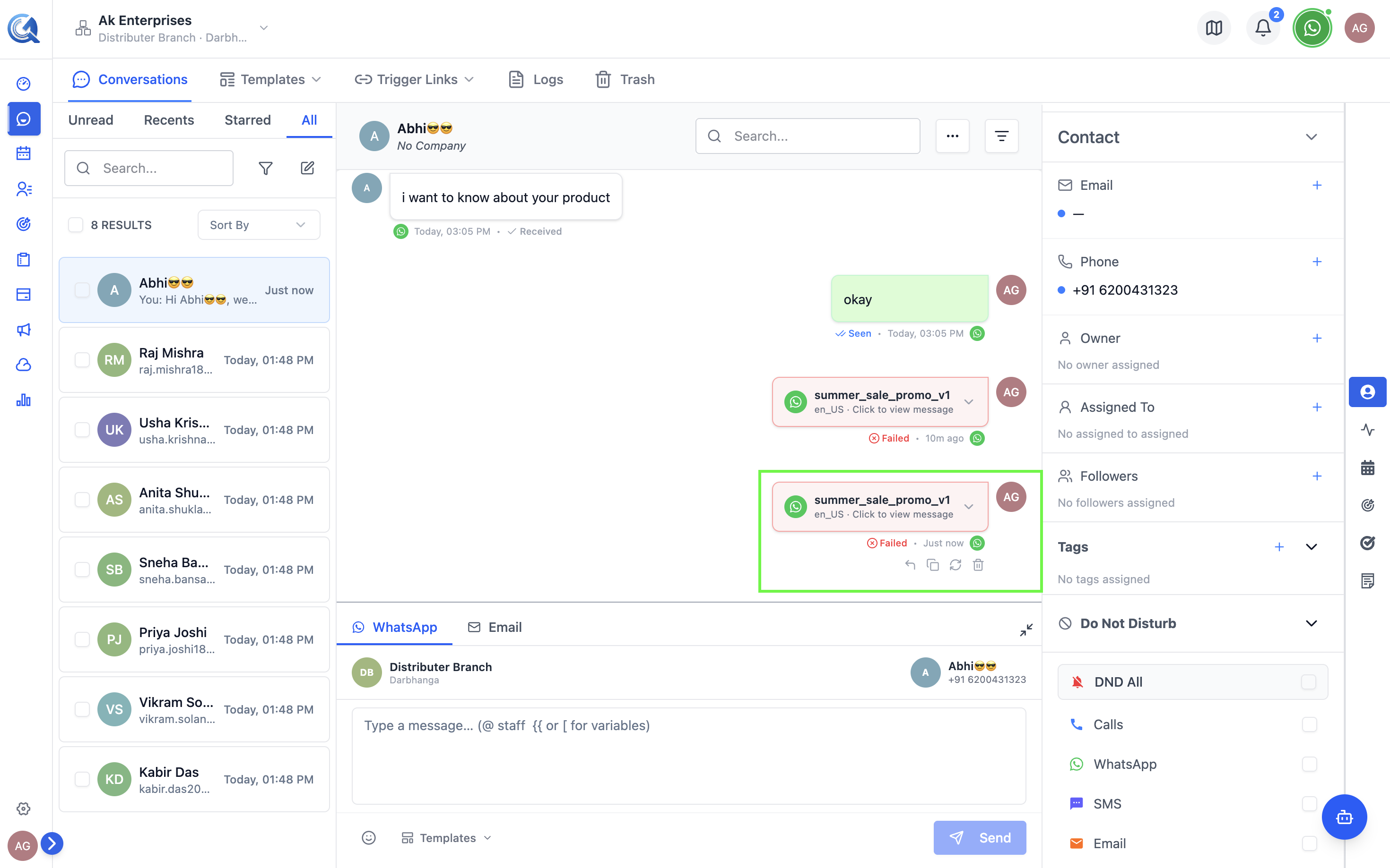 Send button active after variables are mapped with a preview showing filled values